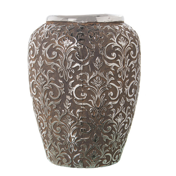 Ivy Bronx Silver Ceramic Vase Aging Wayfair.co.uk